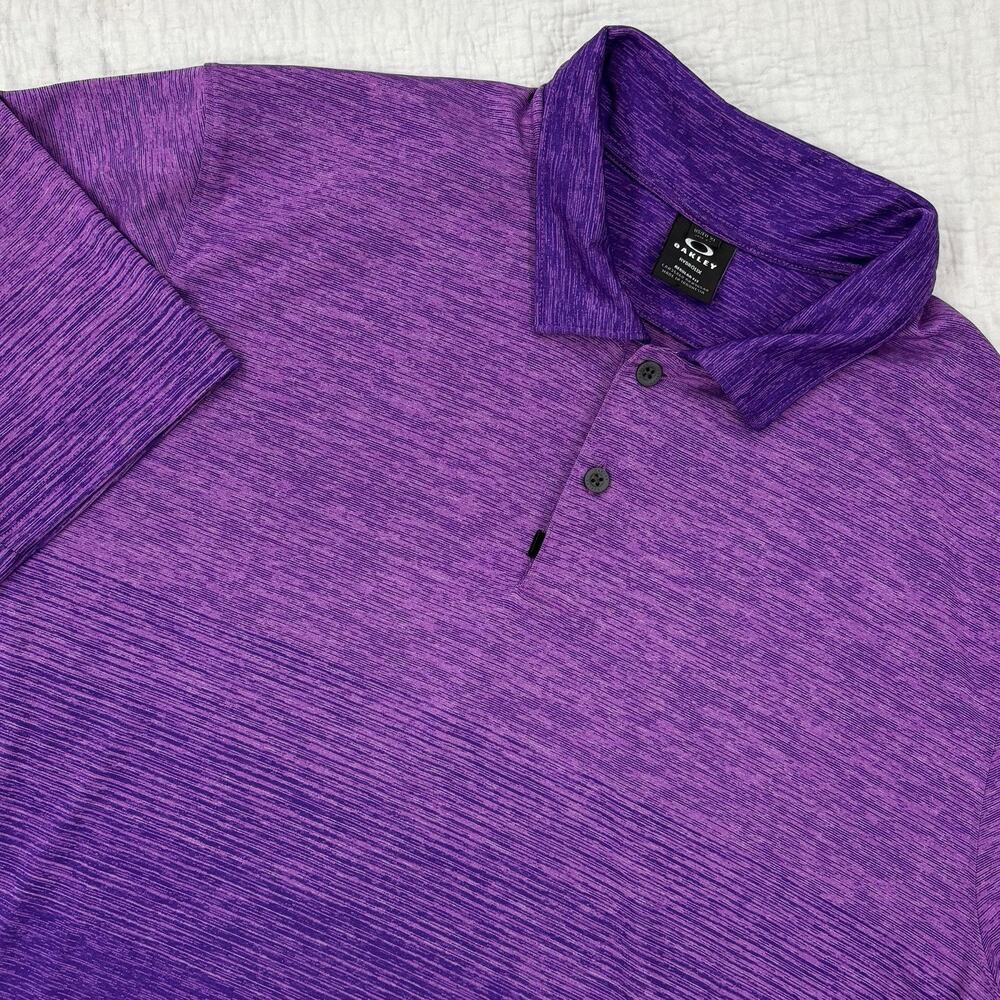 Oakley Polo Golf Shirt Mens Size XL Outdoor Lightweight Hydrolix Purple